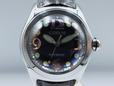 【發條盒子H6640】CORUM Bubble 崑崙泡泡錶 黑面不鏽鋼 自動上鍊  經典男錶 82.150.20
