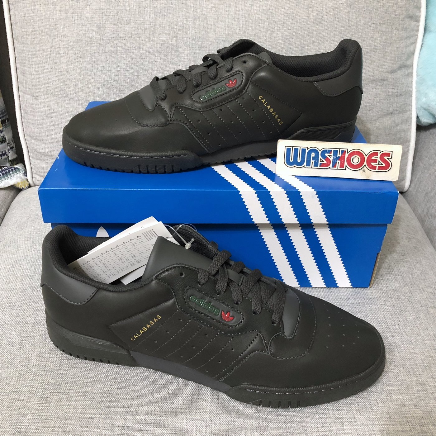 Washoes adidas Yeezy PowerPhase 黑灰CG6420 US 5 & 11.5 公司貨現貨