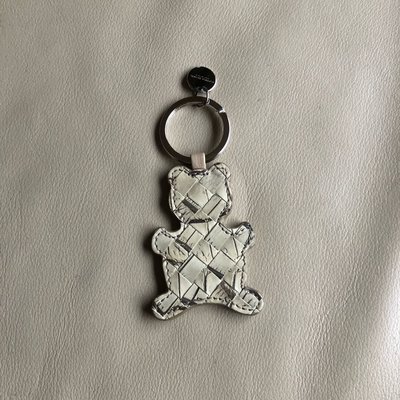 [熊熊之家3]全新正品[BOTTEGA VENETA] BV   鱷魚皮  編織 小熊  鑰匙圈   吊飾