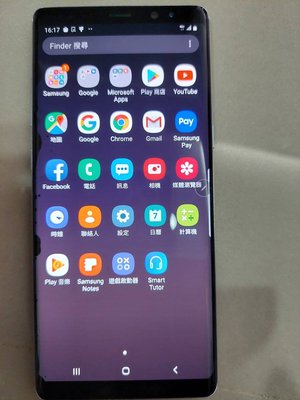 全新瑕疵手機 SAMSUNG GALAXY NOTE 8 (N950F) 6+64GB 薰紫灰 左邊螢幕破 附盒裝