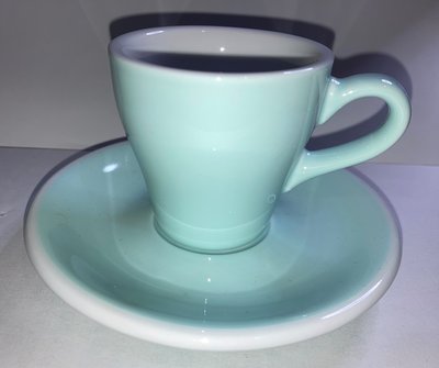 LOVERAMICS 愛陶樂Coffee Pro-Egg蛋形系列 濃縮咖啡杯盤組80ml(水藍色)