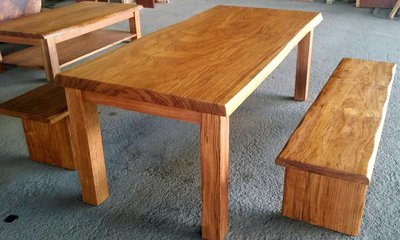 【原味手工家具】非洲馬柚木餐桌椅-台南 原木 家具