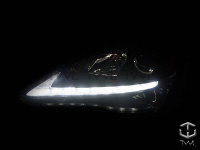 《※台灣之光※》全新LEXUS凌志IS250 06 07 08年黑底黑框魚眼投射DRL R8燈眉大燈頭燈組