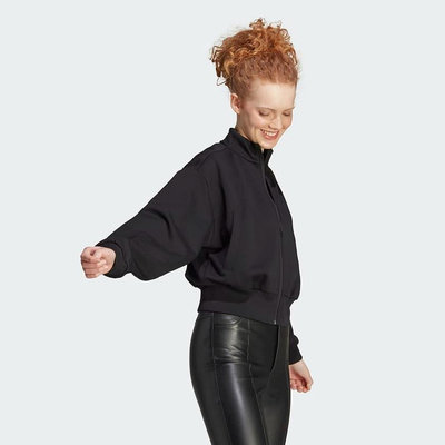 南🔥2023 11月 ADIDAS FUTURE ICONS 運動外套 立領 短版 口袋 保暖 女款 黑 IB4155