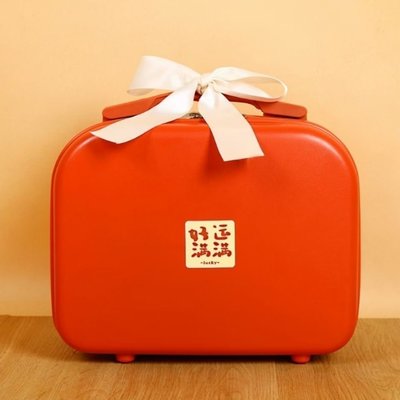 現貨 ?2022年 新款 行李箱 手提箱 小型結婚箱復古箱 14寸輕便旅行箱 皮箱 化妝包 可掛小號