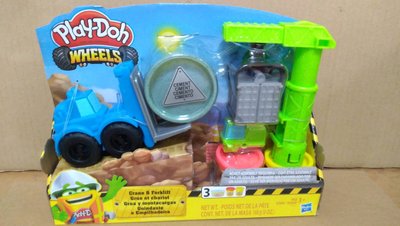 小丸子媽媽 B348 培樂多車輪系列 起重機遊戲組 培樂多Play-Doh 孩之寶 Hasbro 培樂多黏土 E5400