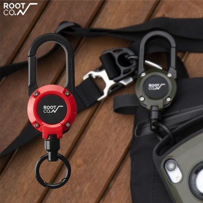 雜貨系列 日本ROOT CO.多功能可伸縮式鑰匙扣戶外登山扣快掛手機掛繩防丟繩