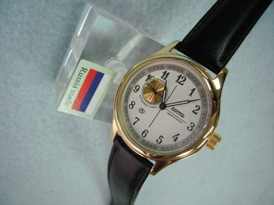 ((( 格列布 ))) 俄國 VOSTOK 沃斯舵客 自動上練機械錶 ----   金色殼 *  白面