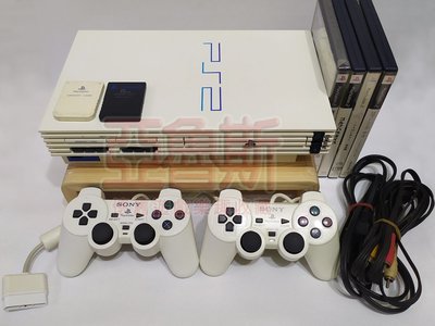 【亞魯斯】PS2遊戲主機(未改機) SCPH-55000 GT 型 厚機 白色款 / 中古商品(看圖看說明)