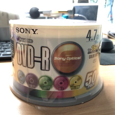 [現貨] 索尼 SONY DVD-R 4.7G 16X高品質燒錄片 全新未拆 台灣製造 桶裝50片