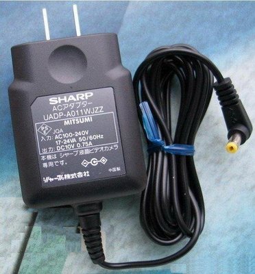 SHARP UADP-A011WJZZ變壓器,交流輸入AC100~240V,直流輸出DC10V,0.75A,9成新