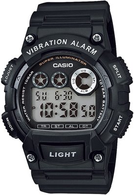 日本正版 CASIO 卡西歐 Collection W-735H-1AJH 手錶 男錶 振動鬧鐘 日本代購