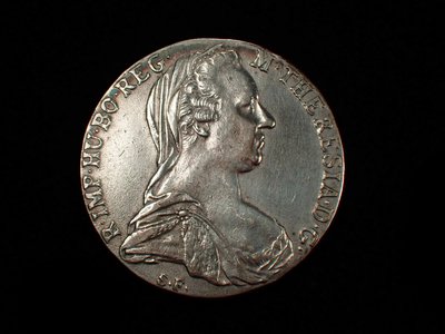 『保真』老玉市場-明清老貿易銀幣1780年神聖羅馬帝國瑪麗亞特蕾莎1泰勒純銀幣