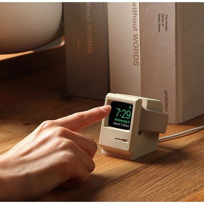 Apple watch復古充電支架 iwatch手錶支架 蘋果韓式手表矽膠充電夜間模式支架 手錶床頭支架 桌面桌上支架