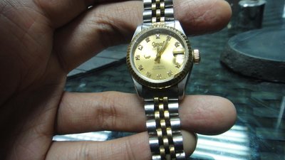 Ogival 愛其華 3218L 藍寶石玻璃 k金錶帶 女錶 K金手錶 K金女錶 (只記K金價) 二手 回收 寄賣 k金