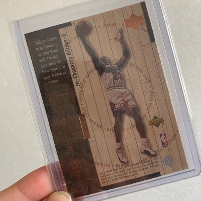 經典雙面限量木頭平行卡，金色平行版本限量230張，喬丹和關鍵先生。1998-99 UD GOLD JBillups Michael Jordan