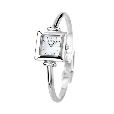 GUCCI YA019518 古馳 手錶 25.6×19.6mm 白色貝殼面盤 不鏽鋼錶帶 手環錶 女錶