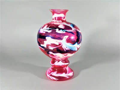 [銀九藝] 高~18.5公分 早期 二手  老玻璃花瓶 老琉璃花瓶