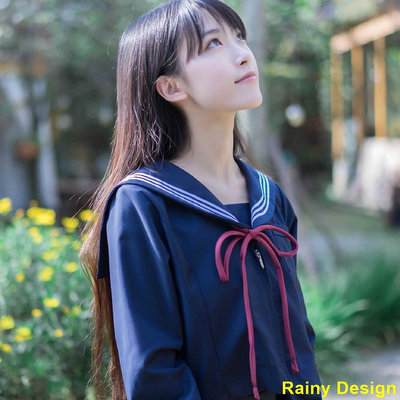 Rainy Design水手服套裝 關西襟拉鍊上衣百褶裙套裝 大尺碼可愛學生班服校服 正統JK制服 學院風兩件式套裝 女生衣著