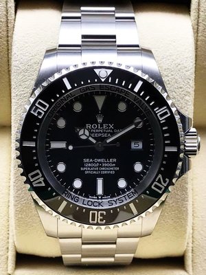 重序名錶 ROLEX 勞力士 Deepsea 深海使者 126660 水鬼王 黑面 自動上鍊潛水腕錶
