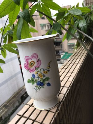 Meissen 德國 麥森 廣口大花瓶 愛買家族 花卉系列（10-4）