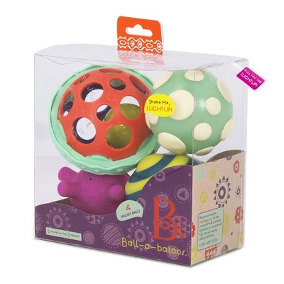 [子供の部屋] 美國B.Toys 星奇四觸覺感統球 原廠正品 兒童 感統 玩具
