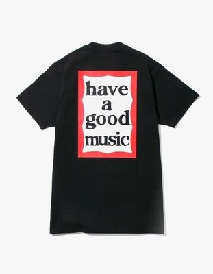 【Luxury】韓國正品 have a good time music 黑 白 限量聯名款 LOGO 印花圓領短袖T恤