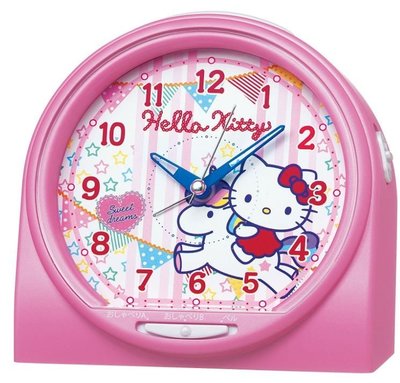 鼎飛臻坊 SEIKO CLOCK Hello Kitty 凱蒂貓 靜音掃描 貪睡功能 時鐘 鬧鐘 立鐘 日本正版