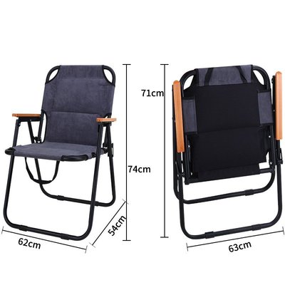 【熱賣精選】加厚克椅秋冬季戶外野營椅野炊單人彈簧椅便攜折疊椅