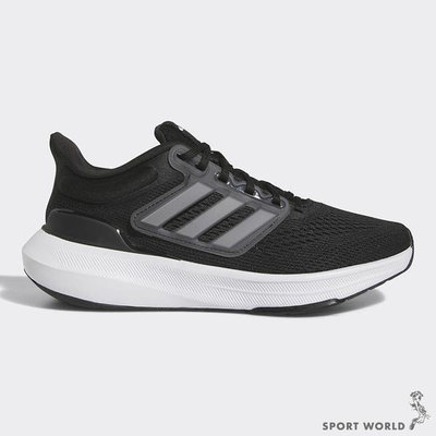 Adidas ULTRABOUNCE 女鞋 大童 慢跑 避震 透氣 黑白【運動世界】HQ1302