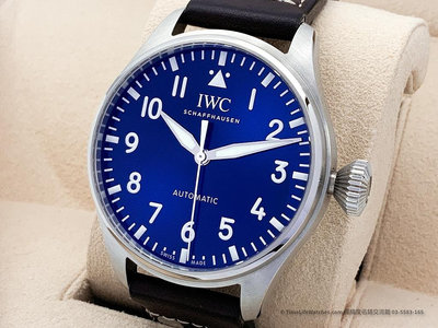 【經緯度名錶】IWC 萬國錶 BIGPILOT IW329303 藍色放射紋錶盤 TLW68564