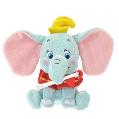 全新 日本迪士尼商店 小飛象馬戲團系列玩偶 Dumbo小飛象小玩偶火柴棒坐姿娃娃 disney store迪士尼大象安撫娃娃 小飛象陪伴玩偶擺飾 小飛象臉紅娃娃