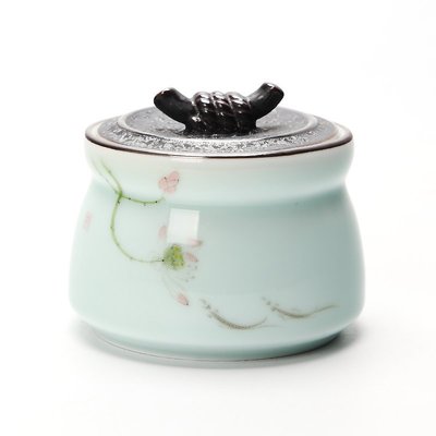 青瓷二兩茶葉罐密封罐 陶瓷茶罐通用小號存茶罐儲物罐子