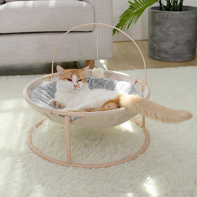 HOOPET寵物窩保暖貓窩 貓貓趣味躺椅貓床冬季保暖 貓窩狗窩貓吊床
