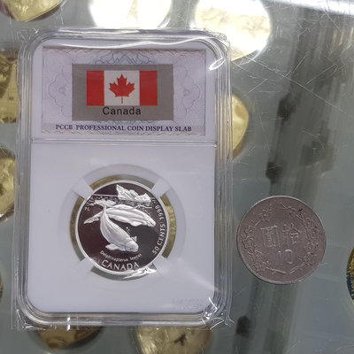 ☆孟宏館☆ 1998年加拿大保育類海洋鯨豚紀念銀幣~(1)~ZY3.1 ~231107.1