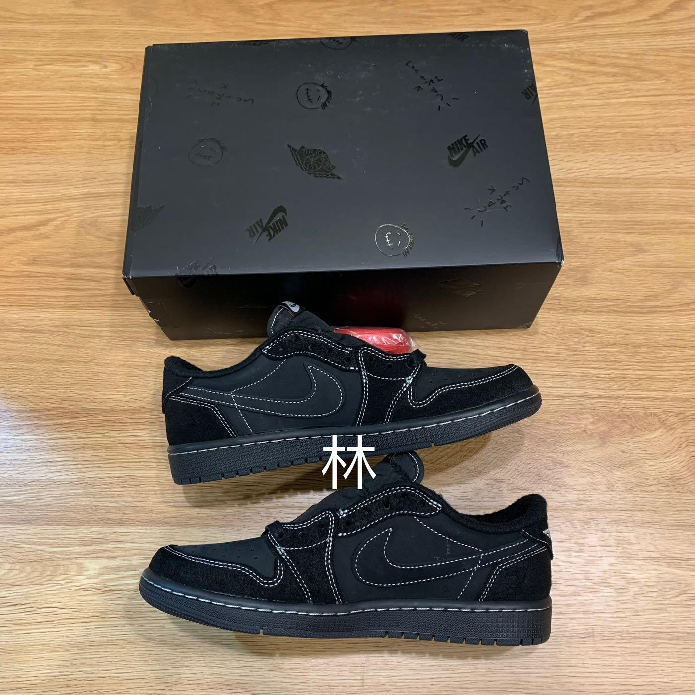 全新Travis Scott x Air Jordan 1 Low OG Black Phantom 黑魂倒勾男女