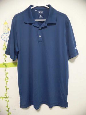 衣市藍~adidas puremotion 排汗短袖POLO衫 (M~藍~) (230917) (衣23)