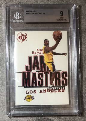 1997-98 Upper Deck Kobe Bryant #19 Jam Masters BGS 9 籃球卡 鑑定卡