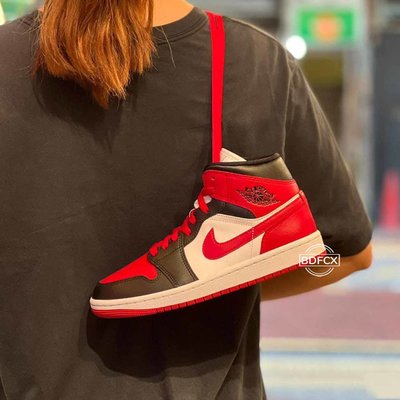 Nike Air Jordan 1 Mid Alternate Bred Toe 黑紅腳趾 BQ6472-079