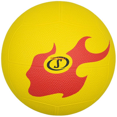 SPALDING SPBD3001 黃X紅 火焰 躲避球 / 三號球 / Team / 附球針和裝球網袋 /
