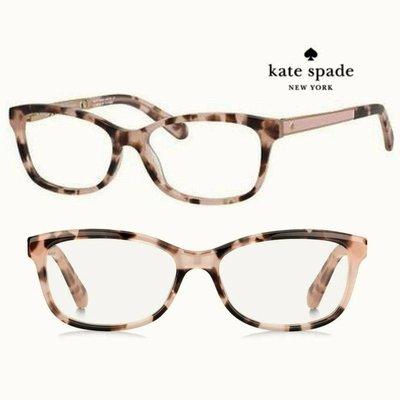 KATE SPADE ► ( 粉紅色調琥珀紋 ) 方框框型 眼鏡 光學鏡框 中性款｜100%全新正品｜特價!