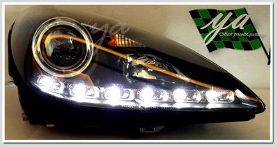 小亞車燈╠ 全新 BENZ 賓士 SLK R171 171 黑框 R8 DRL 魚眼 大燈 特價一組17000