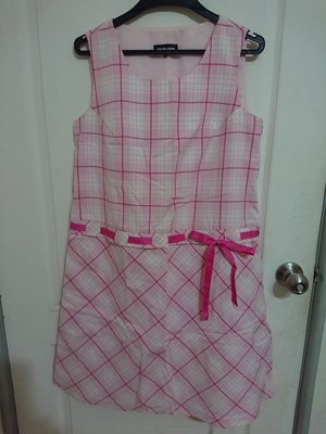 百貨專櫃ohoh mini粉色格紋洋裝