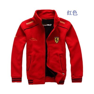 【熱賣精選】Ferrari法拉利兒童F1賽車服絨衣F1兒童賽車服大童機車服抓絨衛衣長袖機車服夾克外套車迷服（另成人款）-