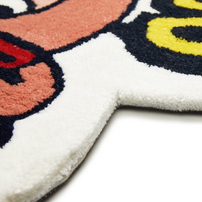 米可家飾~WassupHouse愛學習水果手工地毯創意卡通動漫床邊毯地墊茶幾墊地毯手工地毯