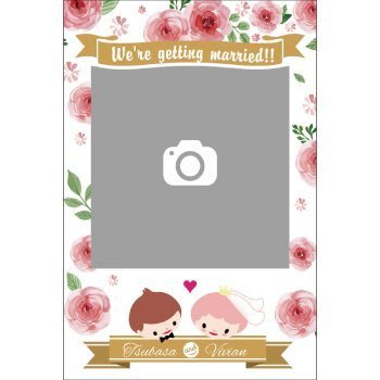 【正興廣告】拍照框 水彩花朵 趣味 互動 婚禮背板 婚禮佈置 喜宴/企劃活動用