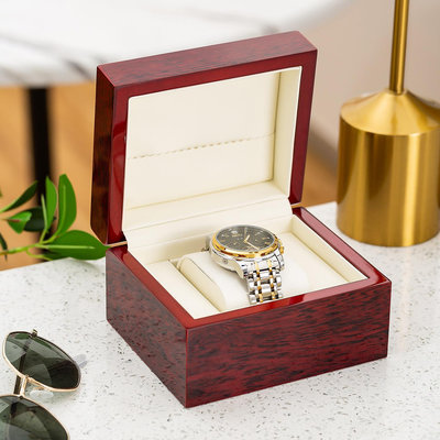 錶盒 展示盒 廠家直銷新款噴漆手錶盒單只亮光烤漆 實木手錶盒 watch box