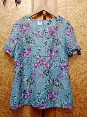 全新 【唯美良品】伊蕾藍花系 上衣 ~ W806-6440  M.