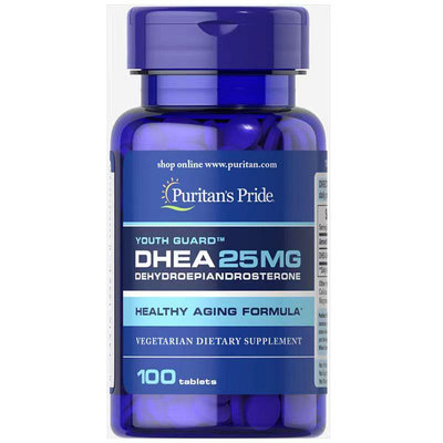Puritan's Pride普麗普萊脫氫表雄酮青春素DHEA超級荷爾蒙25mg*100粒