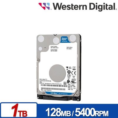 WD 藍標 1TB(7mm) 2.5吋硬碟 WD10SPZX 內接硬碟
